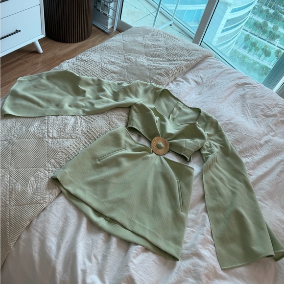 cult gaia green mini dress SAPPHIRA DRESS